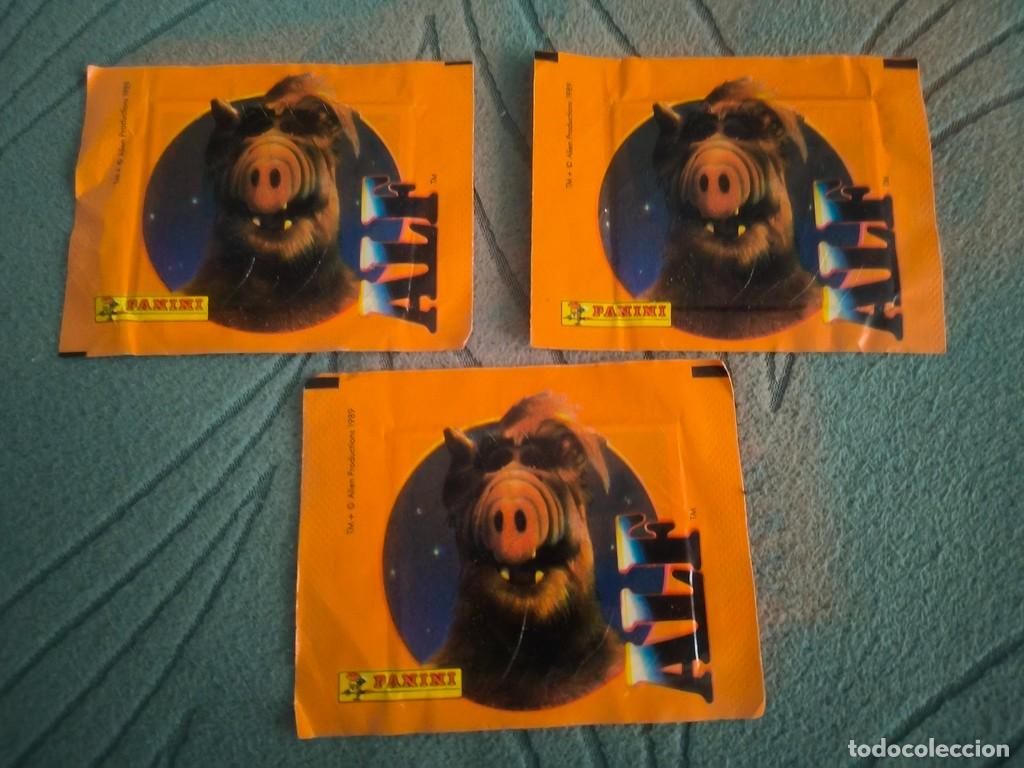 Coleccionismo cromos antiguos: 3 SOBREs CROMOS NUNCA ABIERTOs ALF PANINI 1989 ( reservado )