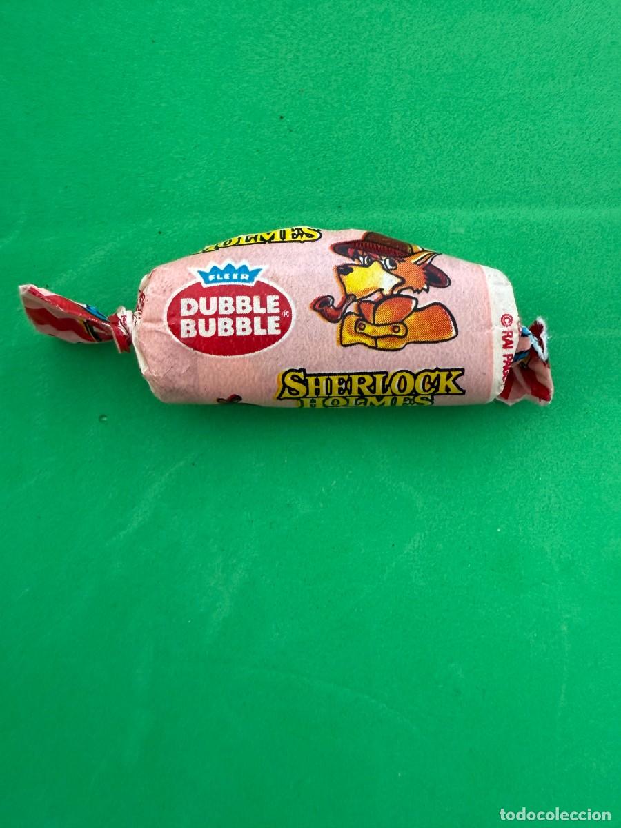 Coleccionismo cromos antiguos: Chicle cerrado sin abrir - Sherlock Holmes - Dubble Bubble Fleer