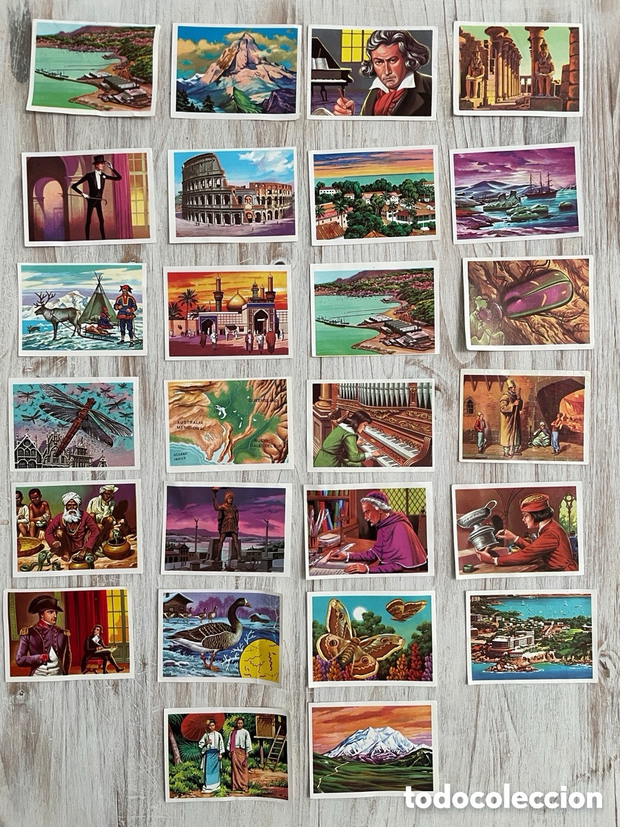 Collectionnisme Cartes &agrave; collectionner anciennes: 26 cromos de la colecci&oacute;n &ldquo;El m&aacute;s y el menos&rdquo;. Ruiromer.1975.