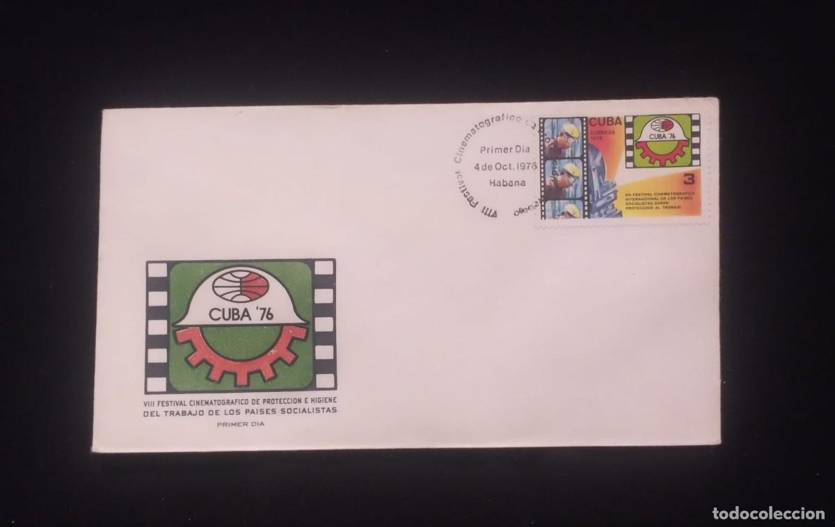 Coleccionismo cromos antiguos: TS) 1976 CUBA, FDC,8TH FILM FESTIVAL ON OCCUPATIONAL SAFETY AND HEALTH OF THE SOCIALIST COUNTRIES,XF