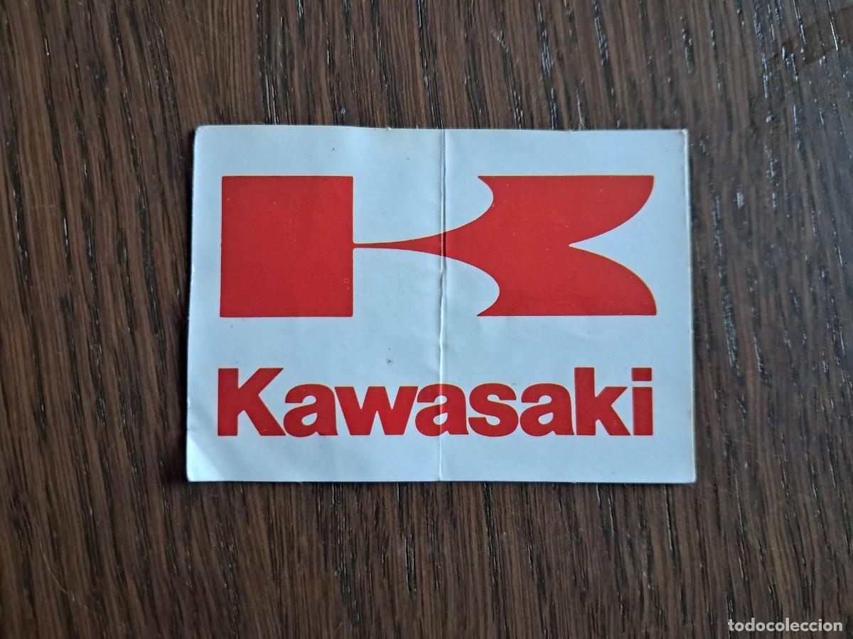 Coleccionismo cromos antiguos: cromo adhesivo de bollycao, bollymarcas a&ntilde;os 80, Kawasaki. sin pegar.
