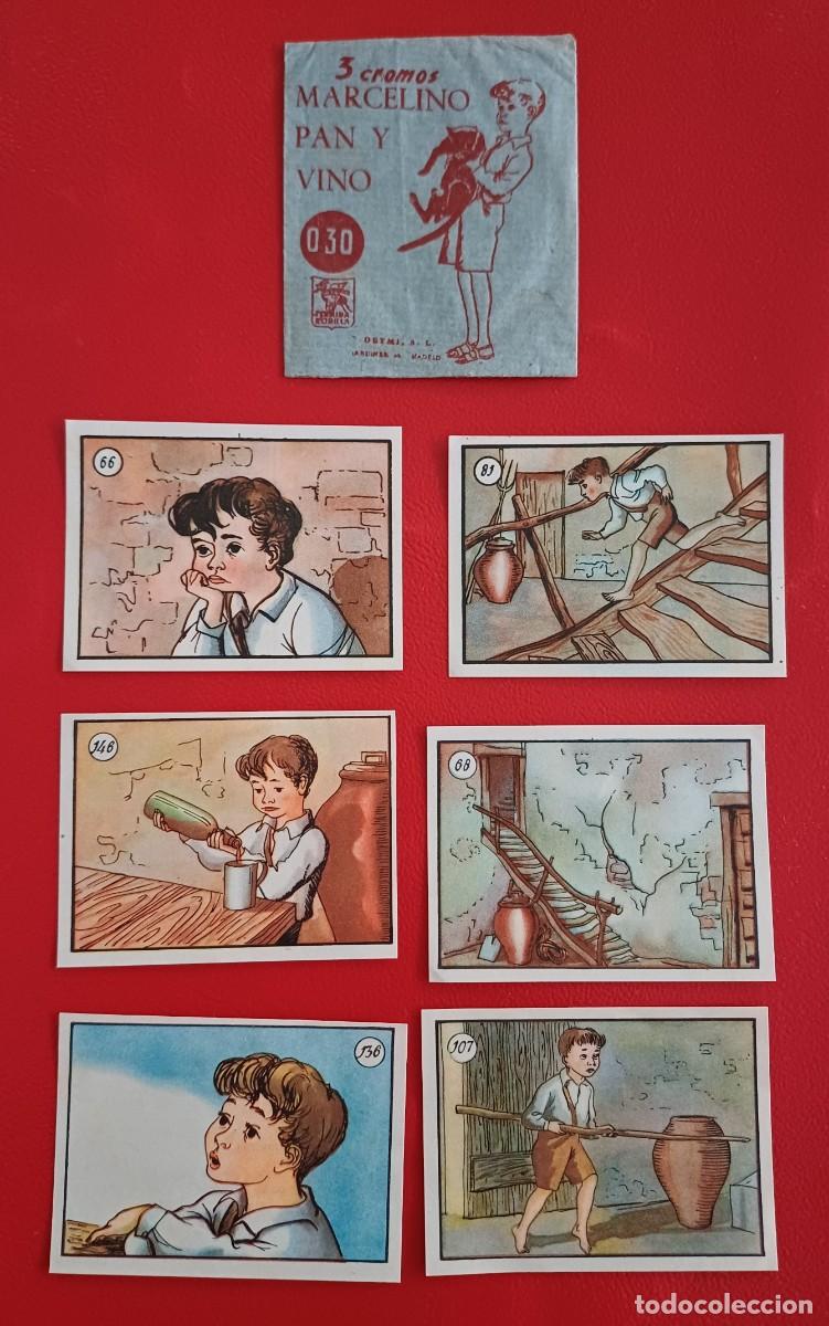 Coleccionismo cromos antiguos: sobre cromos abierto mas 6 cromos Marcelino pan y vino, Deymi
