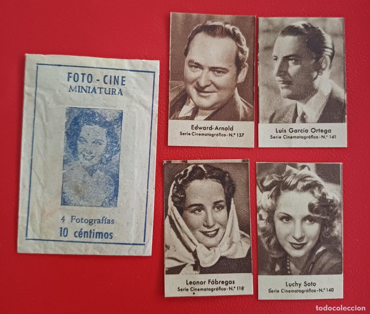 Coleccionismo cromos antiguos: SOBRE DE CROMOS ABIERTO MAS 4 CROMOS FOTO-CINE MINIATURA