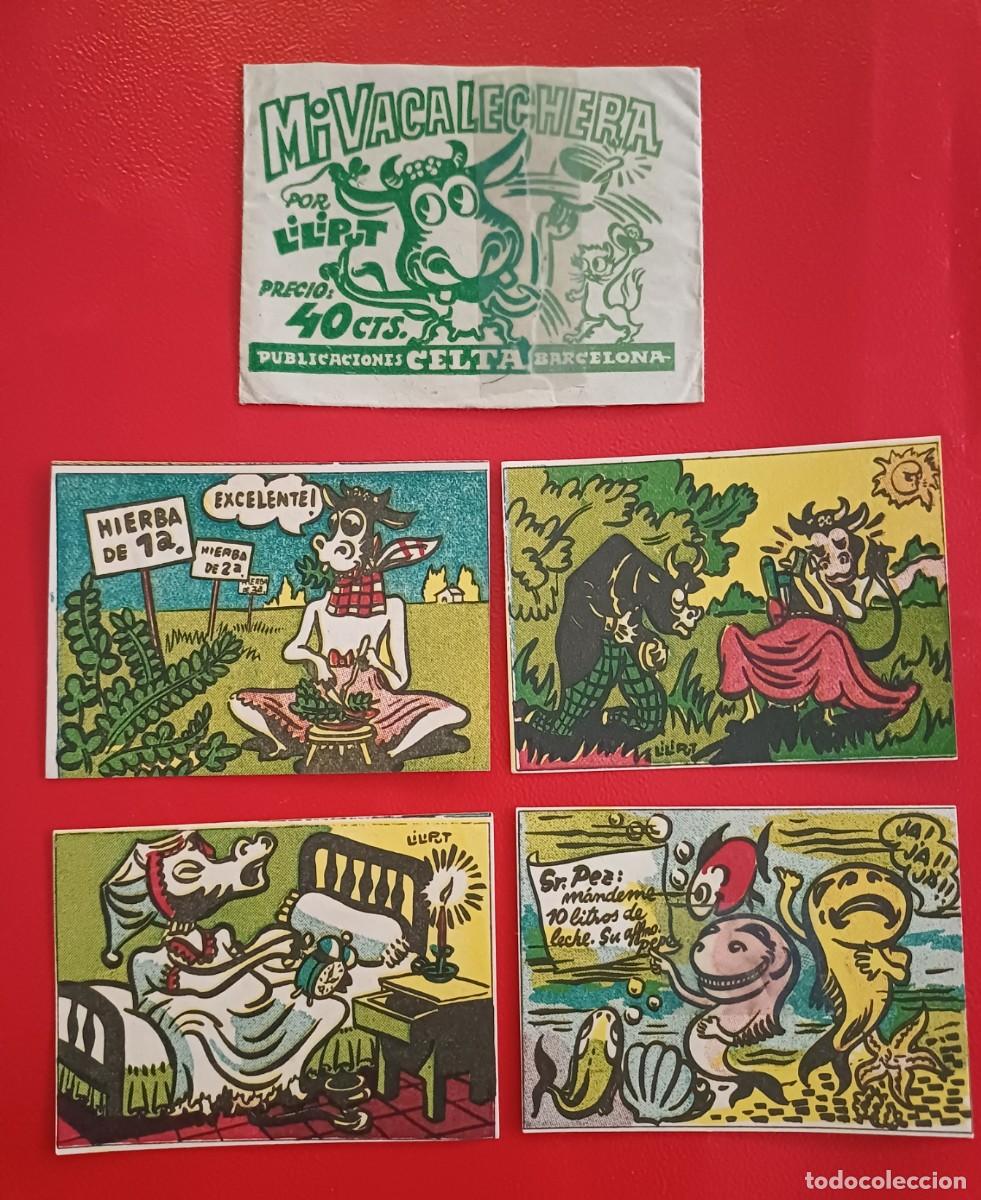 Coleccionismo cromos antiguos: SOBRE DE CROMOS ABIERTO MAS 4 CROMOS MI VACA LECHERA , CELTA