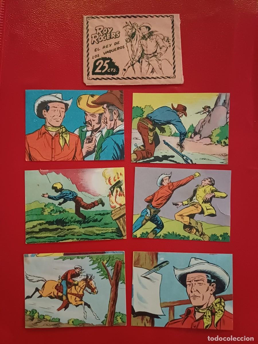 Coleccionismo cromos antiguos: SOBRE DE CROMOS ABIERTO MAS 6 CROMOS ROY ROGERS EL REY DE LOS VAQUEROS