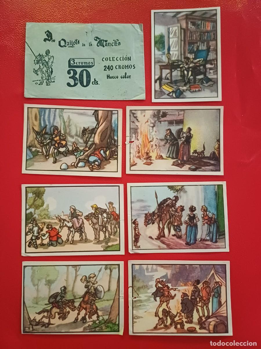 Coleccionismo cromos antiguos: SOBRE DE CROMOS ABIERTO MAS 18 CROMOS DON QUIJOTE DE LA MANCHA, ARCHIVO ARTE