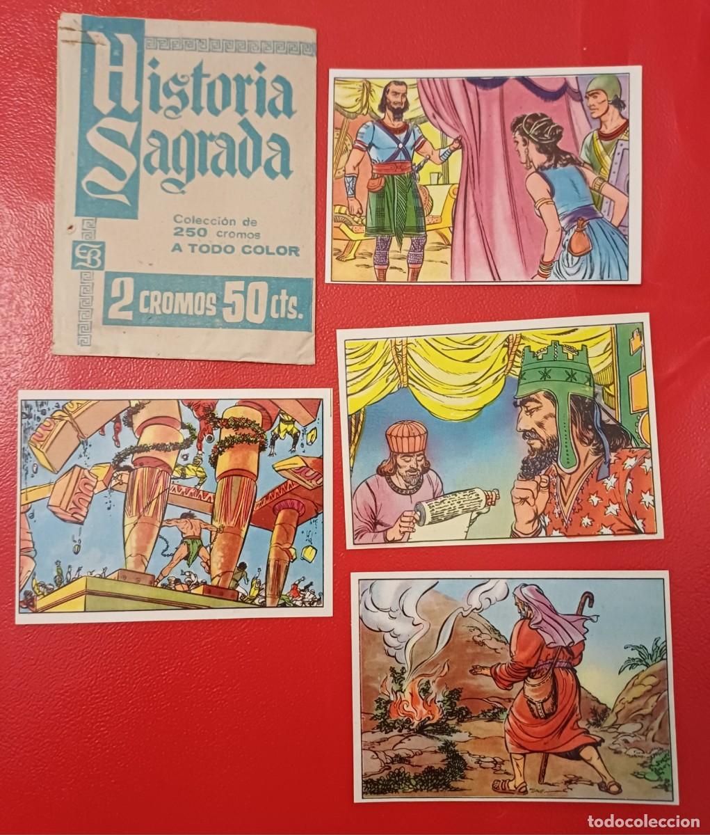 Coleccionismo cromos antiguos: SOBRE CROMOS ABIERTO MAS 4 CROMOS HISTORIA SAGRADA
