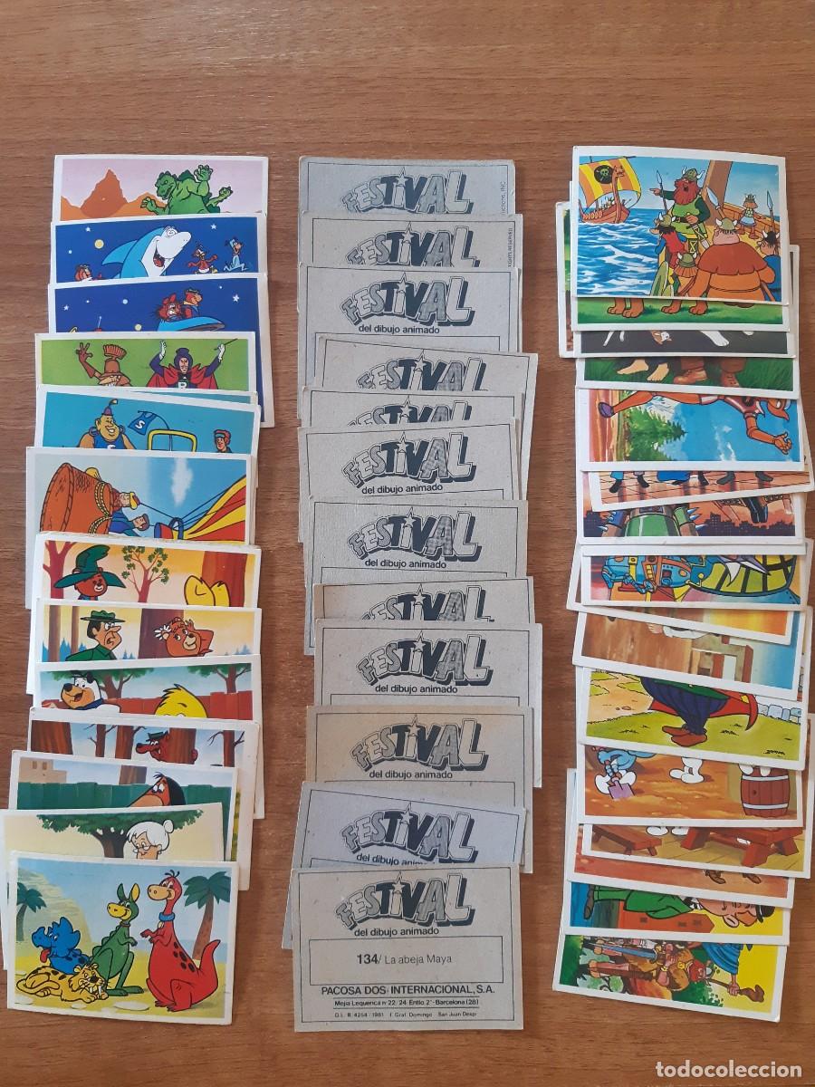 Coleccionismo cromos antiguos: LOTE 46 CROMOS DIFERENTES FESTIVAL DEL DIBUJO ANIMADO ED. PACOSA DOS 1981. NUNCA PEGADOS, SIN PEGAR
