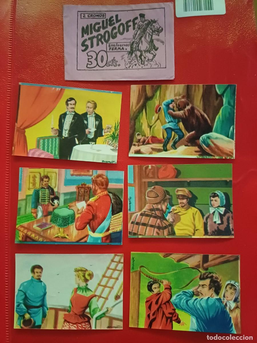 Coleccionismo cromos antiguos: SOBRE VACIO MAS 6 CROMOS MIGUEL STROGOFF