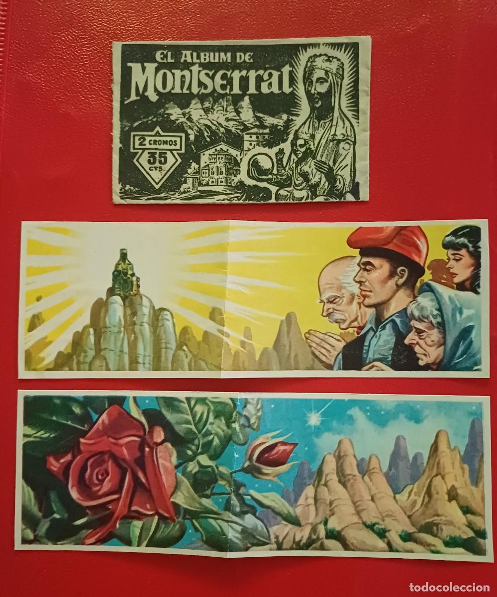 Coleccionismo cromos antiguos: SOBRE DE CROMOS ABIERTO CON 2 CROMOS MONTSERRAT