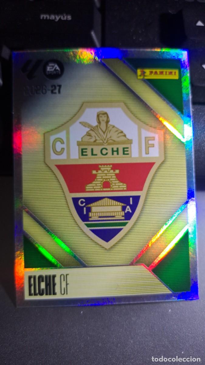 Coleccionismo cromos antiguos: CROMO ESCUDO ELCHE 1 LIGA 2026 2027 26 27 ESTE PANINI NUNCA PEGADO