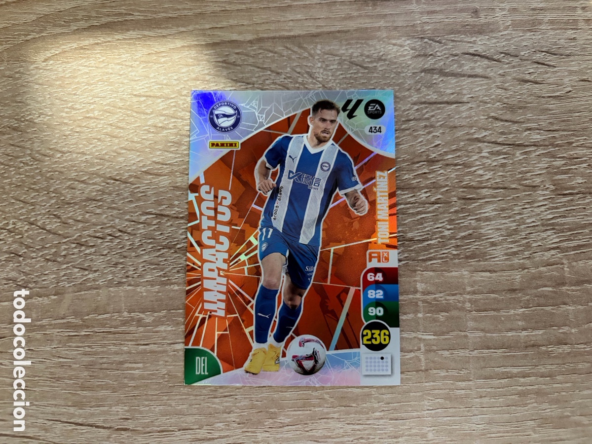 Coleccionismo cromos antiguos: 434 TONI MART&Iacute;NEZ IMPACTOS ADRENALYN XL 2024 2025 24 25 DEPORTIVO ALAV&Eacute;S