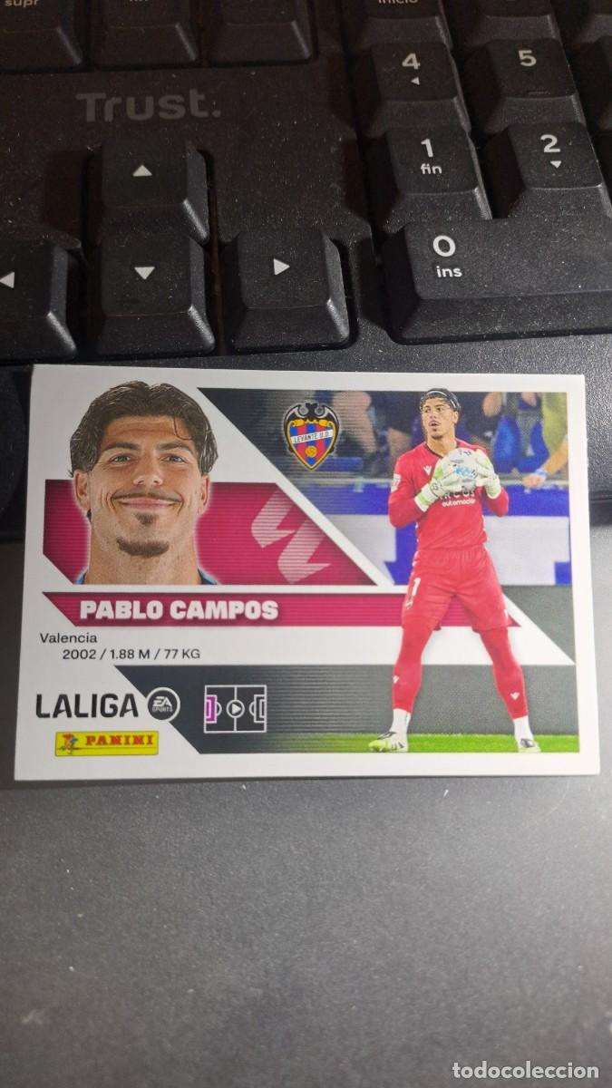 Coleccionismo cromos antiguos: CROMO PABLO CAMPOS 4 LEVANTE LIGA 2026 2027 26 27 ESTE PANINI NUNCA PEGADO
