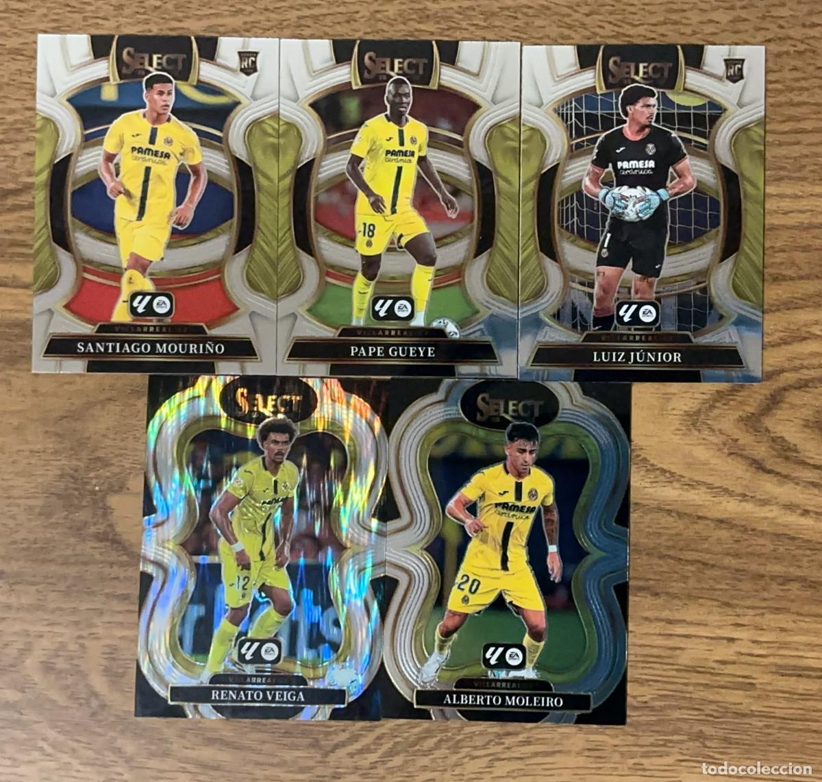 Coleccionismo cromos antiguos: Lote 5 Cartas Villarreal CF Panini Select LaLiga 2025 2026 (Moleiro, Renato Veiga Prizm etc)