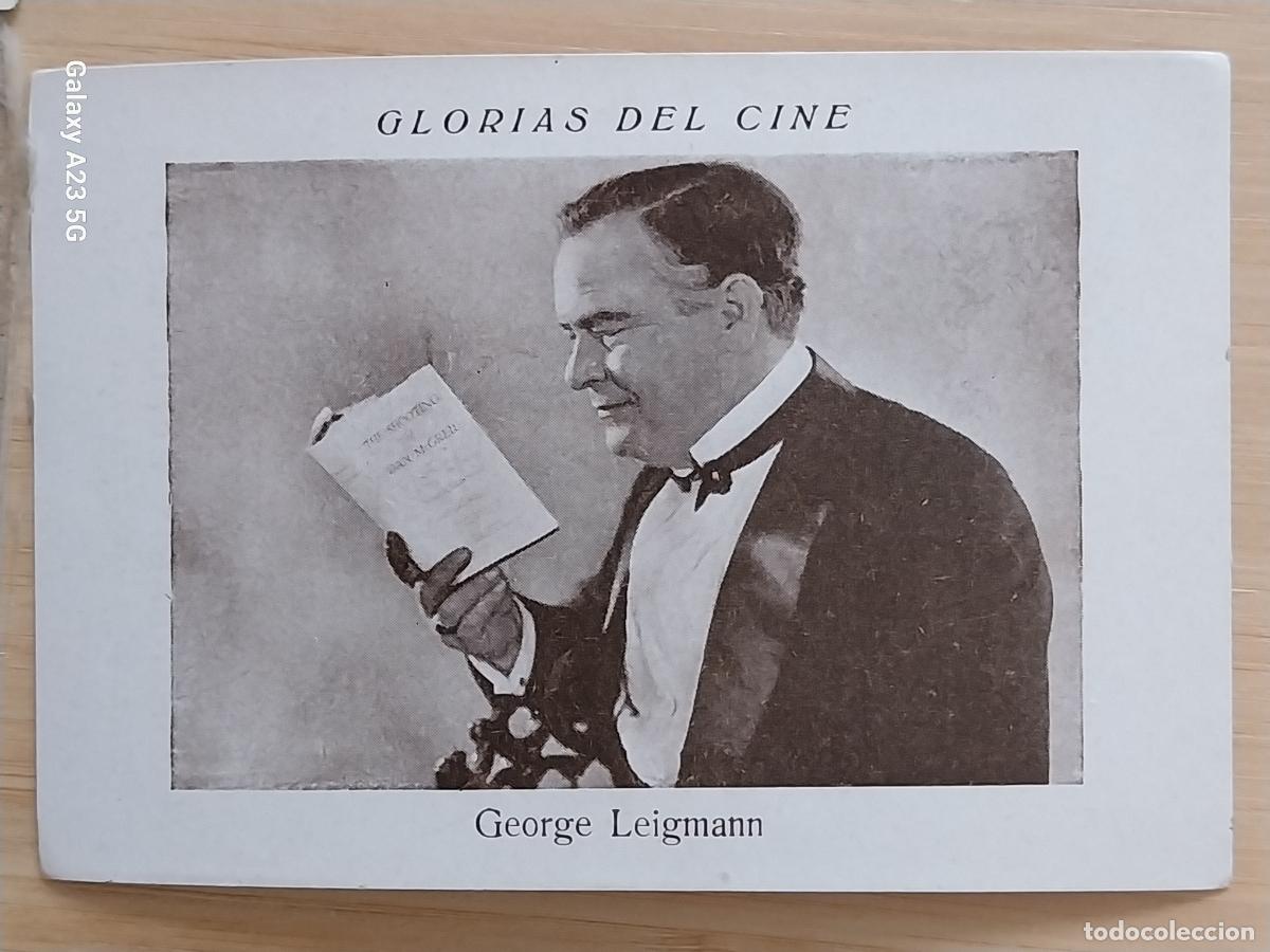 Coleccionismo cromos antiguos: GEORGE LEIGMANN GLORIAS CINE CROMO 19 PUBLICIDAD CINES ESPLENDID ESLAVA COLON 11.2X7.8CMS ORIGINAL