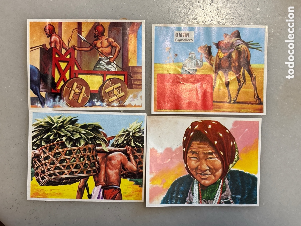Coleccionismo cromos antiguos: Lote privado, cuatro Cromos Asia