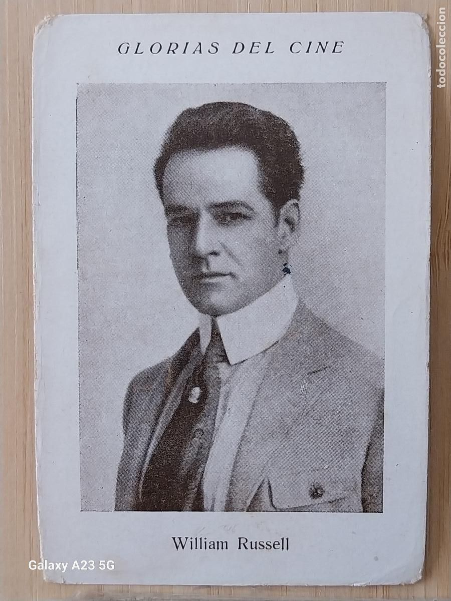 Coleccionismo cromos antiguos: WILLIAM RUSSELL GLORIAS CINE CROMO 13 SIN PUBLICIDAD 11.2X7.8CMS ORIGINAL *