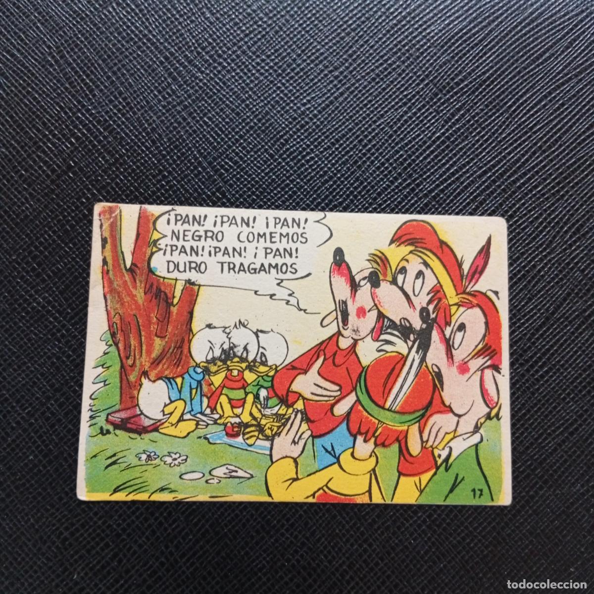 Coleccionismo cromos antiguos: 17 PESCA DE TRUCHAS CHOCOLATES LLOVERAS DISNEY 1948 CROMO - SIN PEGAR - A214 PG1