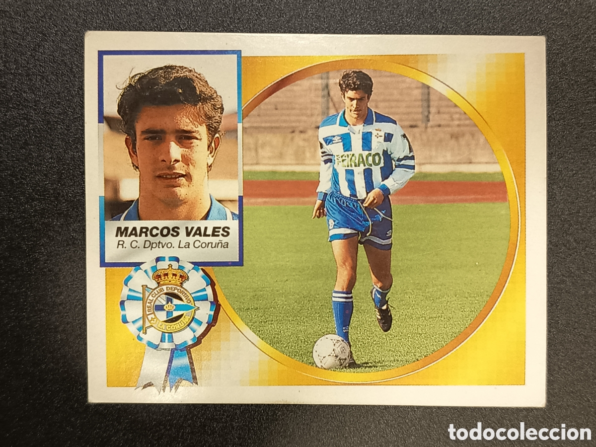 Coleccionismo cromos antiguos: MARCOS VALES DEPORTIVO DE LA CORU&Ntilde;A LIGA 94-95 1994-95 1994 1995 EDICIONES ESTE BAJA SIN PEGAR