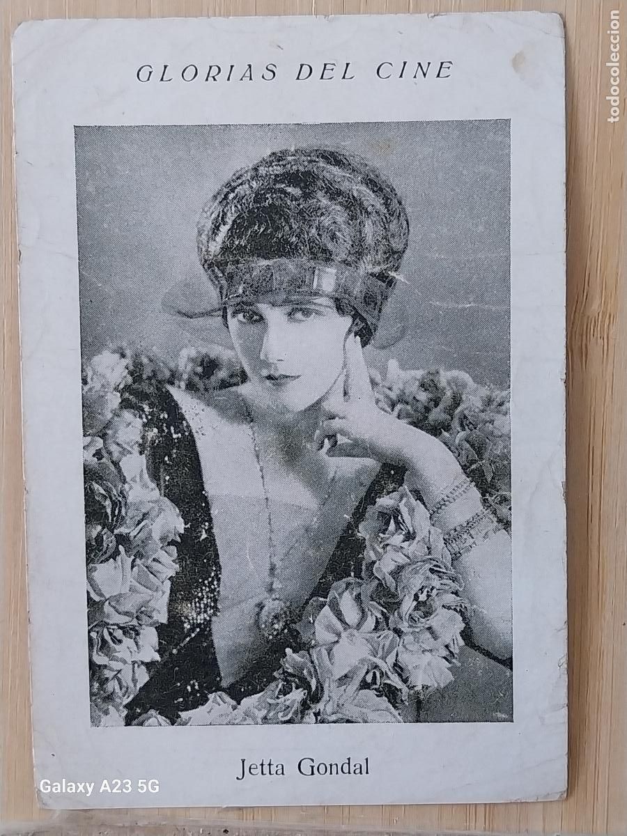 Coleccionismo cromos antiguos: BLANCHE JETTA GONDALL GLORIAS CINE CROMO 11 PUBLICIDAD CHOCOLATE JUNCOSA 11.2X7.8CMS ORIGINAL *