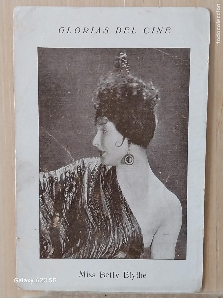 Coleccionismo cromos antiguos: BETTY BLYTHE GLORIAS CINE CROMO 10 PUBLICIDAD *** CHOCOLATE RIUCORD 11.2X7.8CMS ORIGINAL *