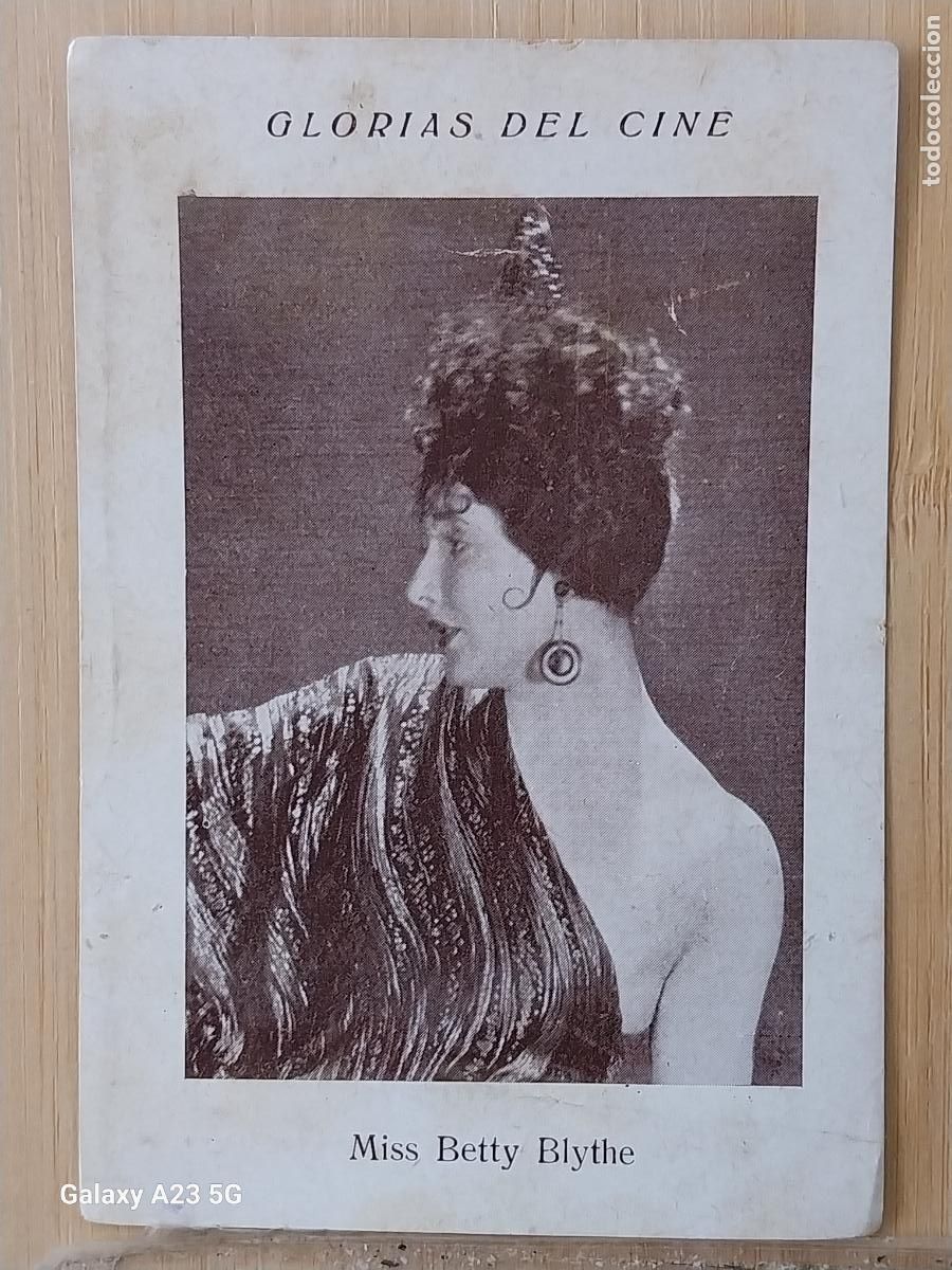 Coleccionismo cromos antiguos: BETTY BLYTHE GLORIAS CINE CROMO 10 PUBLICIDAD *** CHOCOLATE ORTHI 11.2X7.8CMS ORIGINAL *