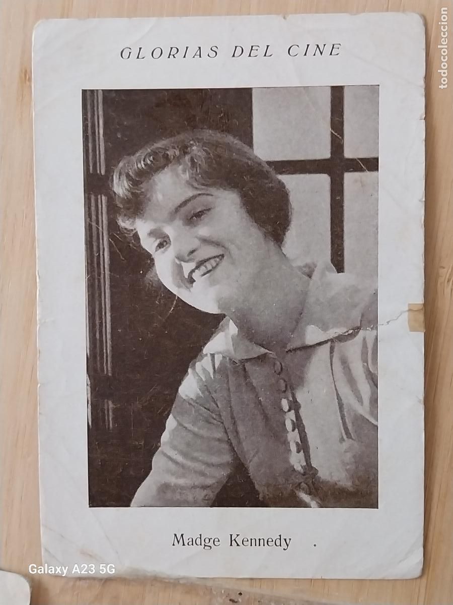 Coleccionismo cromos antiguos: MADGE KENNEDY GLORIAS CINE CROMO 5 PUBLICIDAD *** CHOCOLATE RAMON VILASECA 11.2X7.8CMS ORIGINAL *