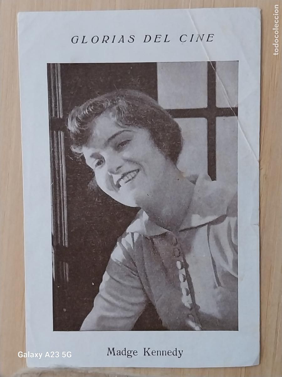 Coleccionismo cromos antiguos: MADGE KENNEDY GLORIAS CINE CROMO 5 PUBLICIDAD *** CHOCOLATE CUNILL 11.2X7.8CMS ORIGINAL *