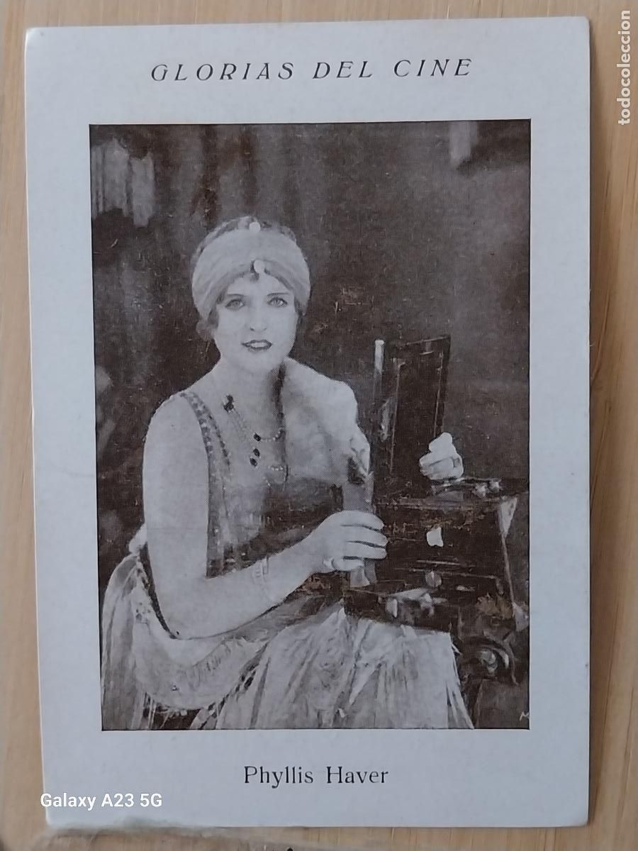 Coleccionismo cromos antiguos: PHYLLIS HAVER GLORIAS CINE CROMO 2 CINES PUBLICIDAD *** 11.2X7.8CMS ORIGINAL *