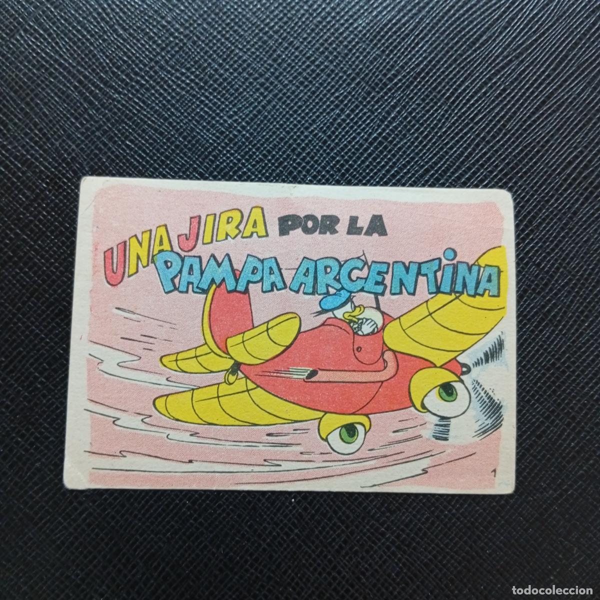 Coleccionismo cromos antiguos: 1 UNA JIRA POR LA PAMPA ARGENTINA CHOCOLATES LLOVERAS DISNEY 1948 CROMO - SIN PEGAR - A214 PG10