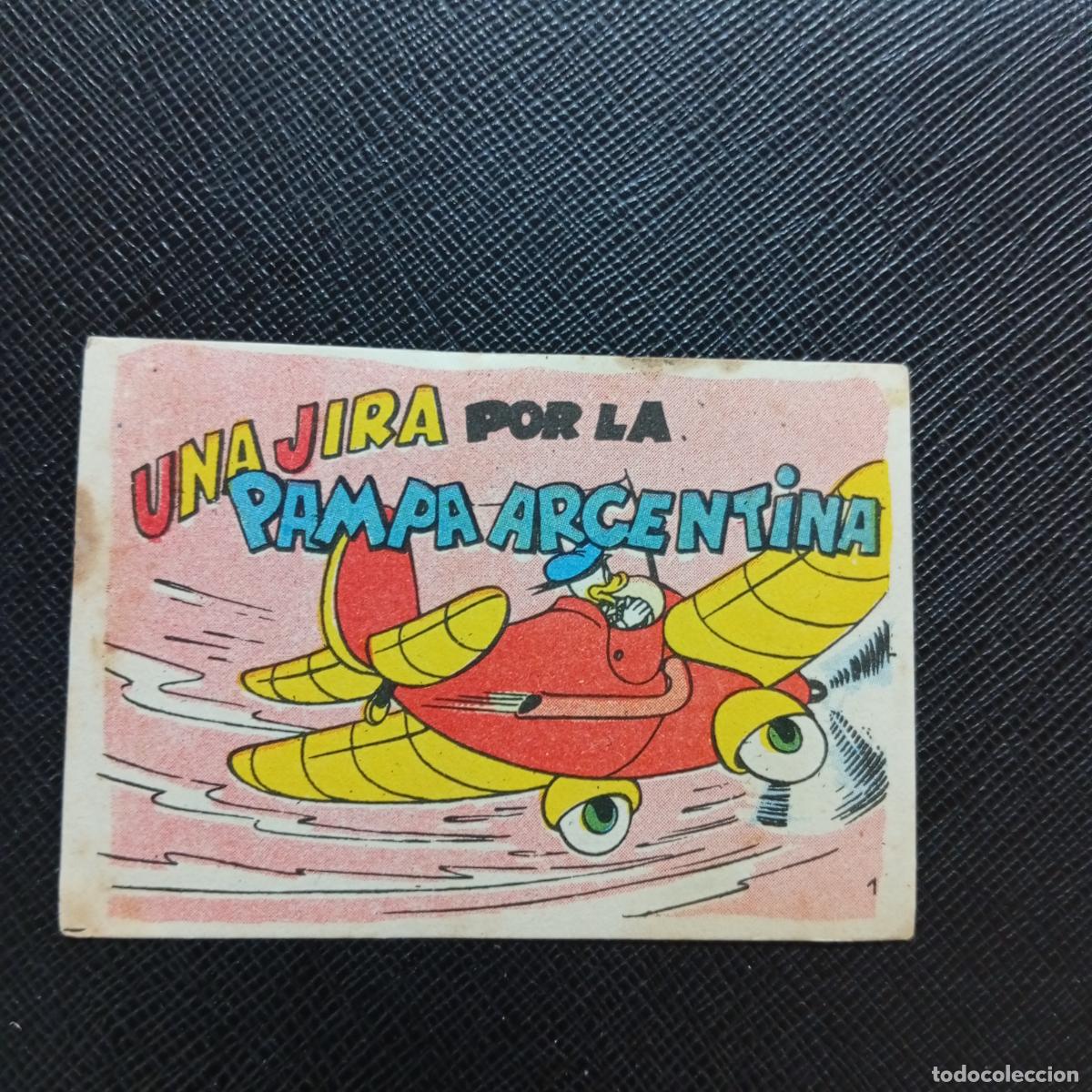 Coleccionismo cromos antiguos: 1 UNA JIRA POR LA PAMPA ARGENTINA CHOCOLATES LLOVERAS DISNEY 1948 CROMO - SIN PEGAR - A214 PG19 B