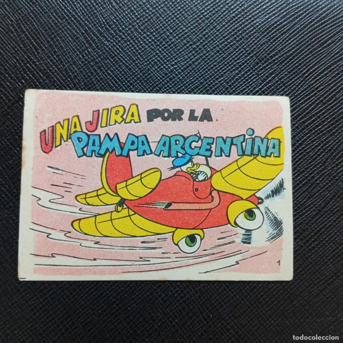 Coleccionismo cromos antiguos: 1 UNA JIRA POR LA PAMPA ARGENTINA CHOCOLATES LLOVERAS DISNEY 1948 CROMO - SIN PEGAR - A214 PG235