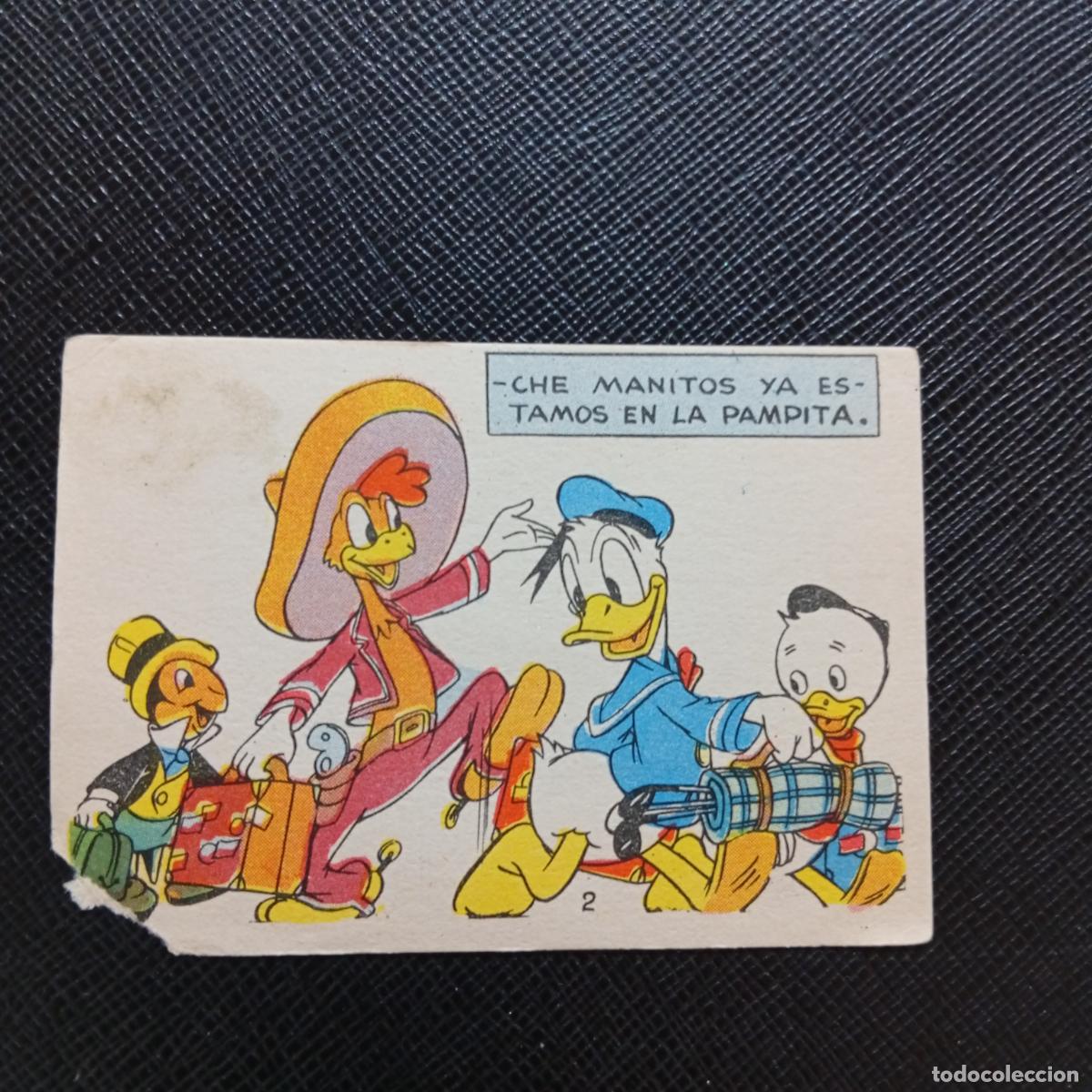Coleccionismo cromos antiguos: 2 UNA JIRA POR LA PAMPA ARGENTINA CHOCOLATES LLOVERAS DISNEY 1948 CROMO - SIN PEGAR - A214 PG10