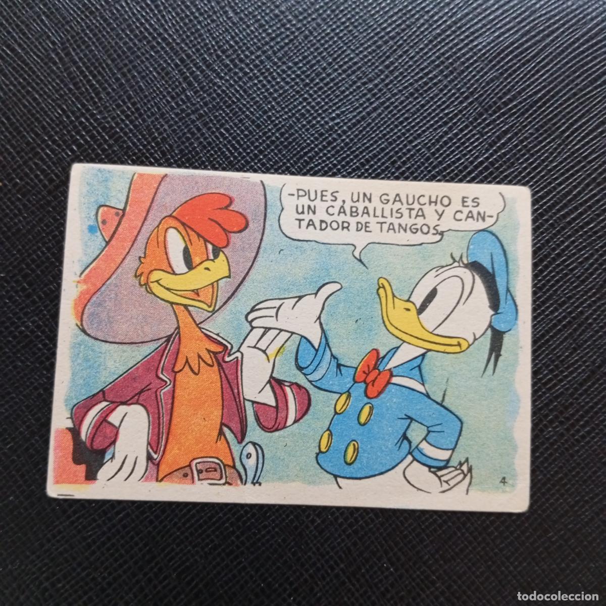 Coleccionismo cromos antiguos: 4 UNA JIRA POR LA PAMPA ARGENTINA CHOCOLATES LLOVERAS DISNEY 1948 CROMO - SIN PEGAR - A214 PG10