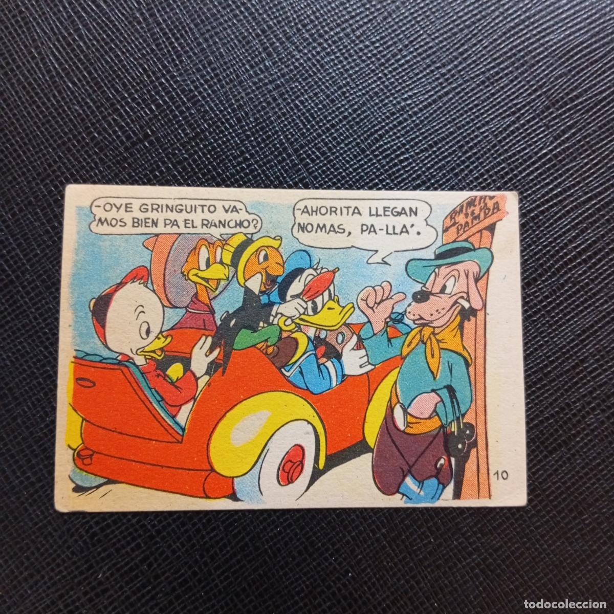 Coleccionismo cromos antiguos: 10 UNA JIRA POR LA PAMPA ARGENTINA CHOCOLATES LLOVERAS DISNEY 1948 CROMO - SIN PEGAR - A214 PG64