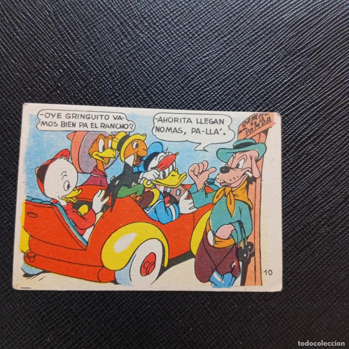 Coleccionismo cromos antiguos: 10 UNA JIRA POR LA PAMPA ARGENTINA CHOCOLATES LLOVERAS DISNEY 1948 CROMO - SIN PEGAR - A214 PG73 B