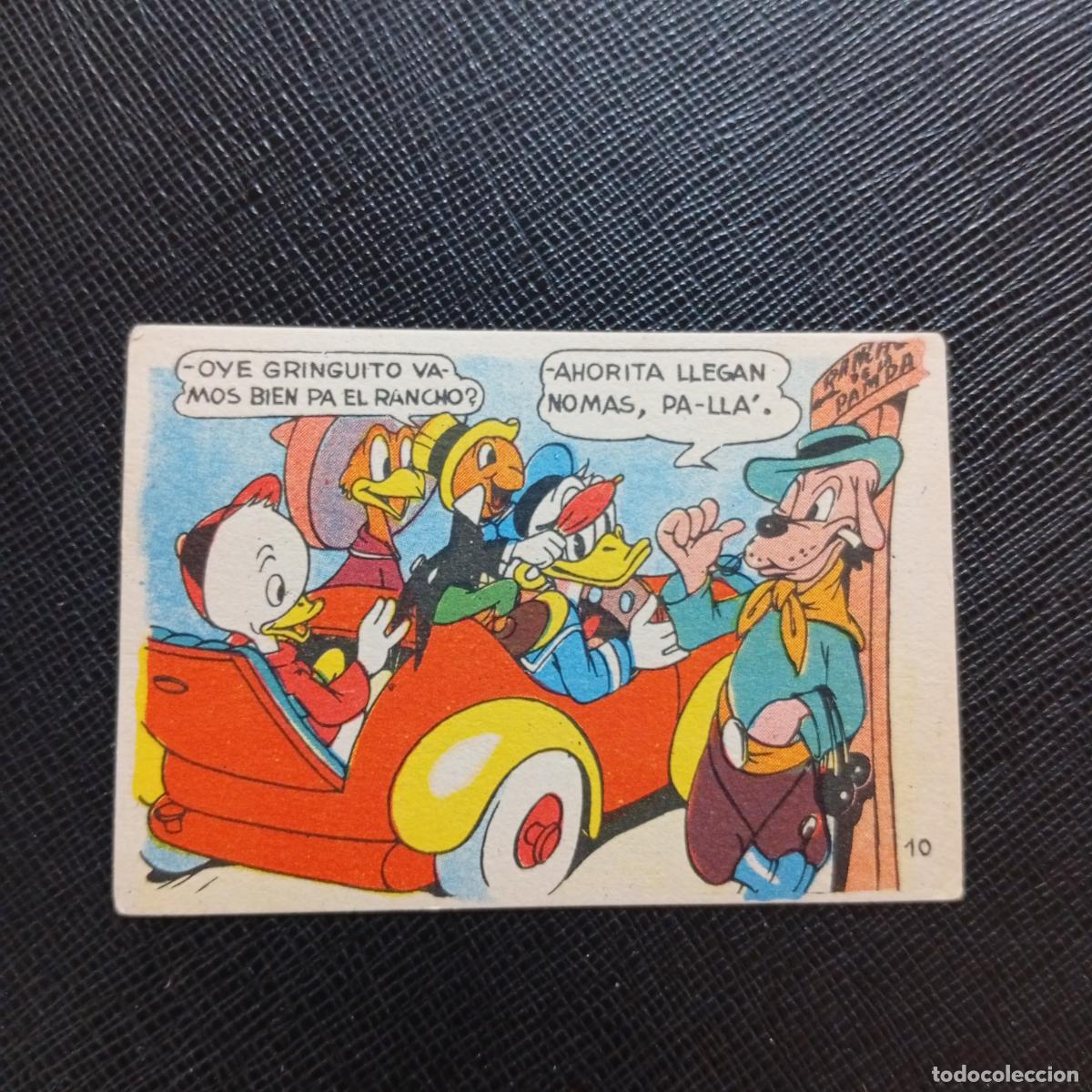 Coleccionismo cromos antiguos: 10 UNA JIRA POR LA PAMPA ARGENTINA CHOCOLATES LLOVERAS DISNEY 1948 CROMO - SIN PEGAR - A214 PG82