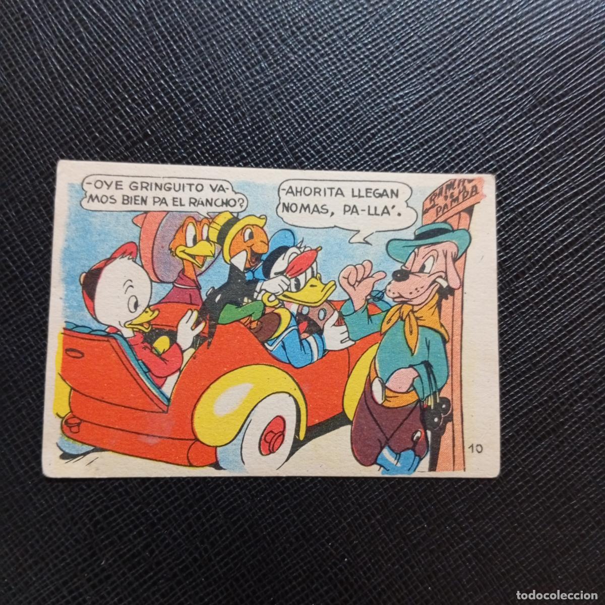 Coleccionismo cromos antiguos: 10 UNA JIRA POR LA PAMPA ARGENTINA CHOCOLATES LLOVERAS DISNEY 1948 CROMO - SIN PEGAR - A214 PG91