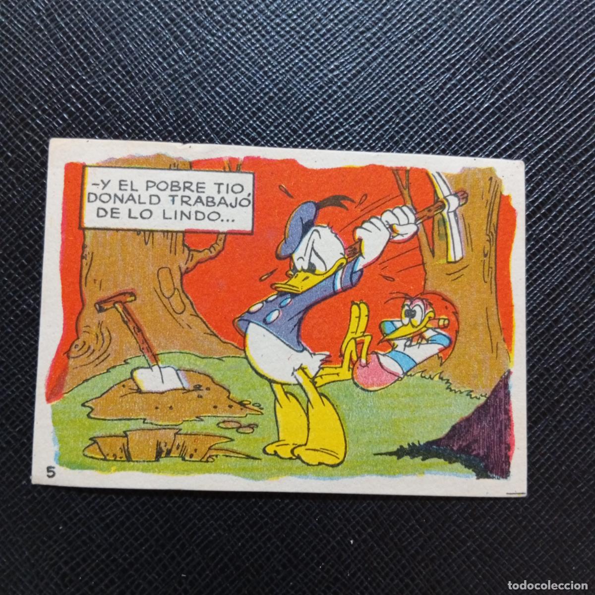 Coleccionismo cromos antiguos: 5 LOS PATITOS INGENUOS CHOCOLATES LLOVERAS DISNEY 1948 CROMO - SIN PEGAR - A214 PG91