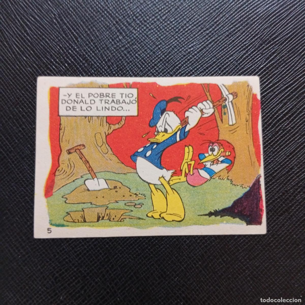 Coleccionismo cromos antiguos: 5 LOS PATITOS INGENUOS CHOCOLATES LLOVERAS DISNEY 1948 CROMO - SIN PEGAR - A214 PG46