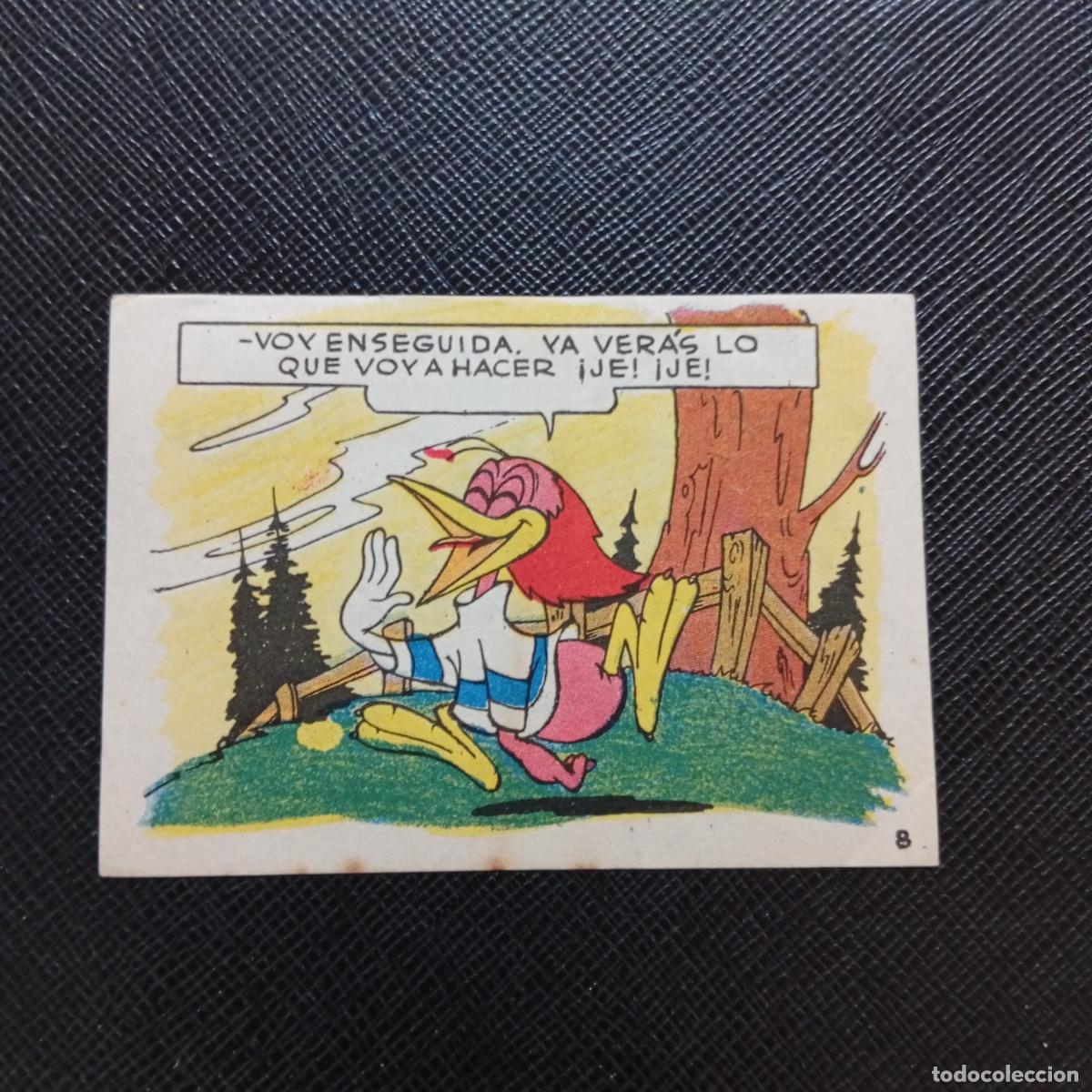 Coleccionismo cromos antiguos: 8 LOS PATITOS INGENUOS CHOCOLATES LLOVERAS DISNEY 1948 CROMO - SIN PEGAR - A214 PG46