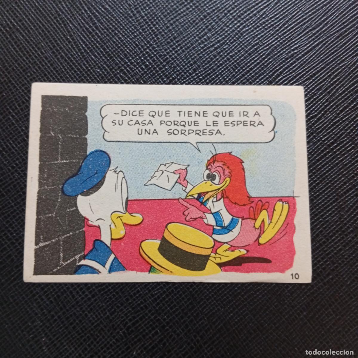 Sammeln alte Sammelbilder: 10 LOS PATITOS INGENUOS CHOCOLATES LLOVERAS DISNEY 1948 CROMO - SIN PEGAR - A214 PG55