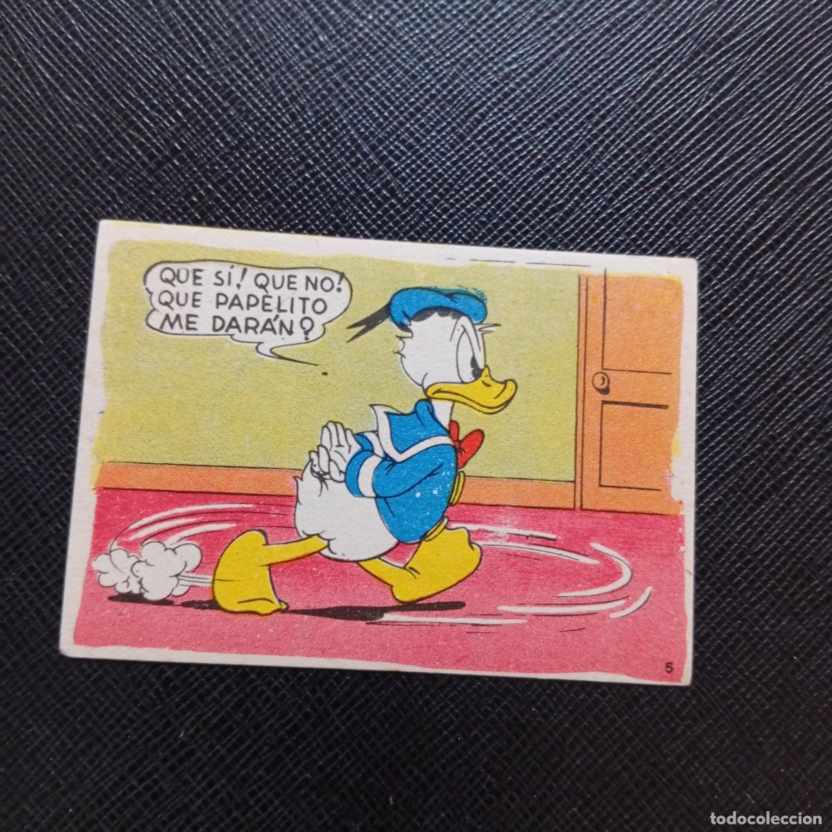 Coleccionismo cromos antiguos: 5 EL PATO DONALD EN HOLLYWOOD CHOCOLATES LLOVERAS DISNEY 1948 CROMO - SIN PEGAR - A214 PG91