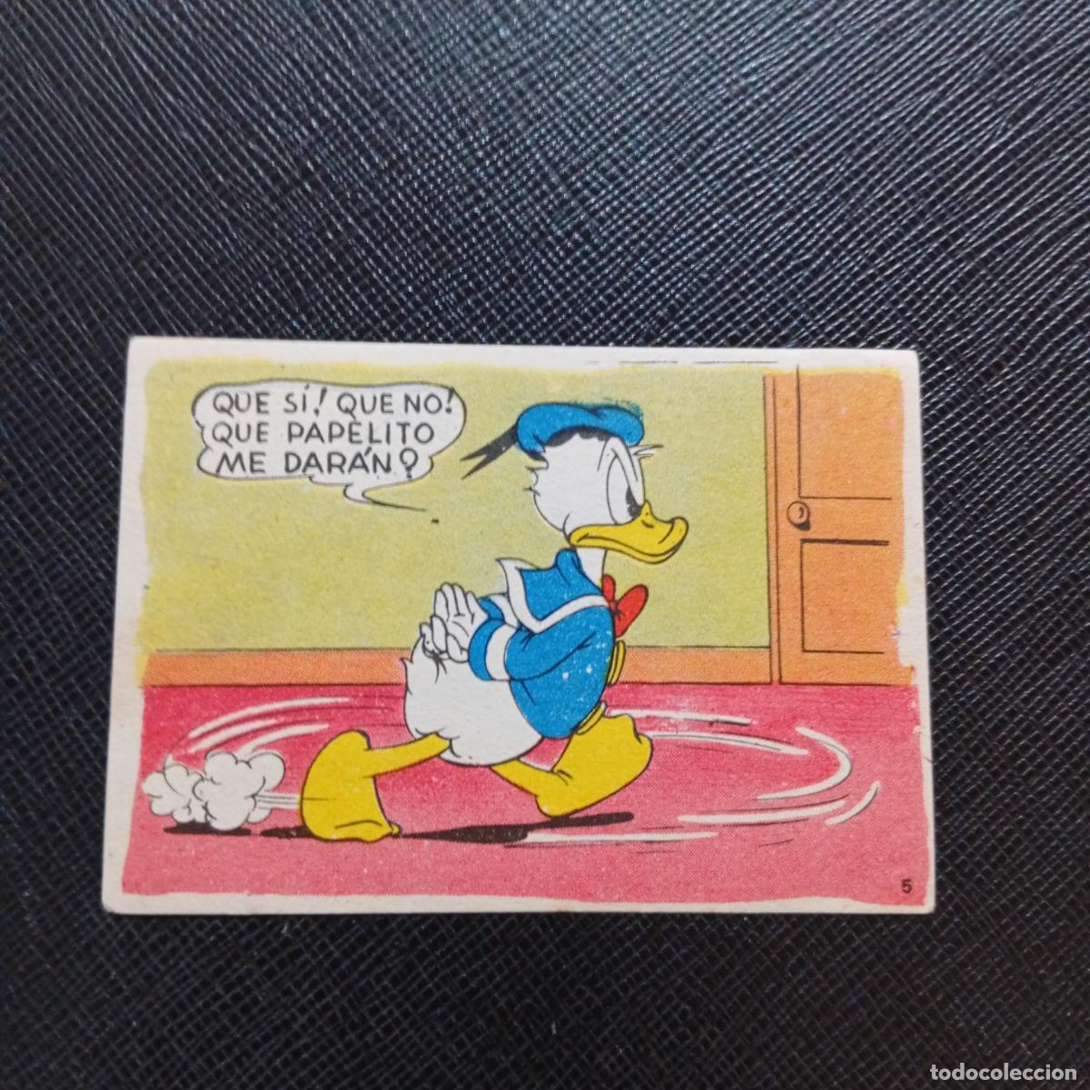 Coleccionismo cromos antiguos: 5 EL PATO DONALD EN HOLLYWOOD CHOCOLATES LLOVERAS DISNEY 1948 CROMO - SIN PEGAR - A214 PG100 B