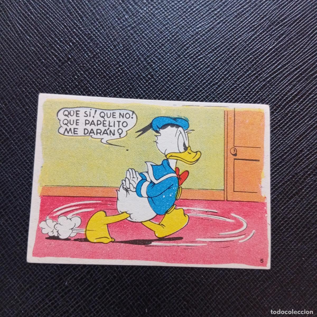 Coleccionismo cromos antiguos: 5 EL PATO DONALD EN HOLLYWOOD CHOCOLATES LLOVERAS DISNEY 1948 CROMO - SIN PEGAR - A214 PG109