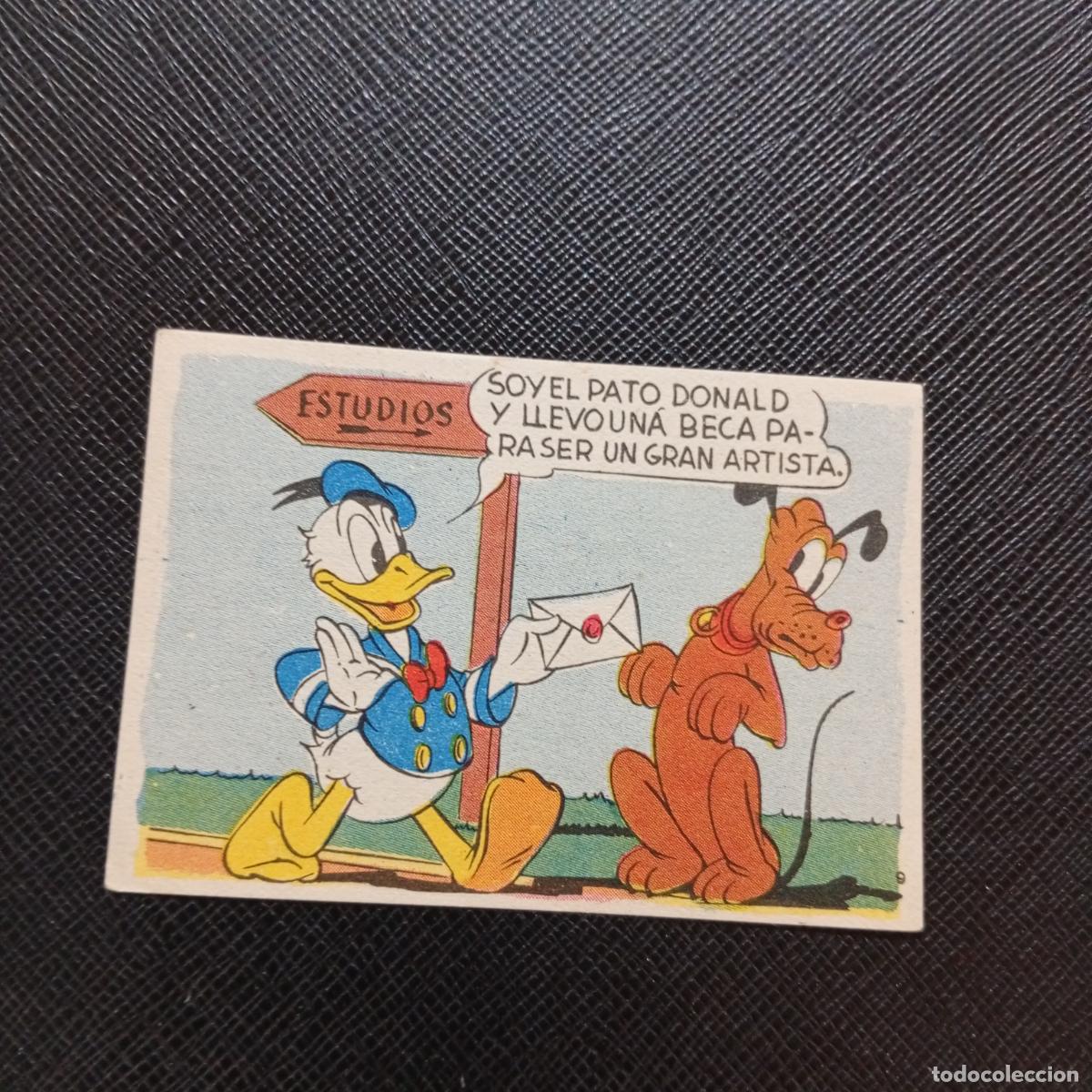 Coleccionismo cromos antiguos: 9 EL PATO DONALD EN HOLLYWOOD CHOCOLATES LLOVERAS DISNEY 1948 CROMO - SIN PEGAR - A214 PG64