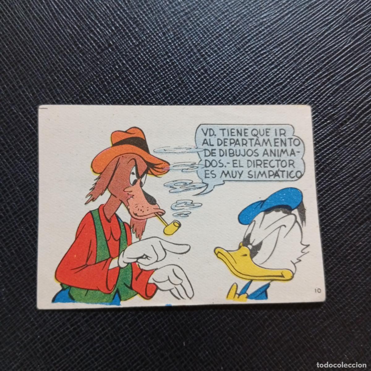 Coleccionismo cromos antiguos: 10 EL PATO DONALD EN HOLLYWOOD CHOCOLATES LLOVERAS DISNEY 1948 CROMO - SIN PEGAR - A214 PG73
