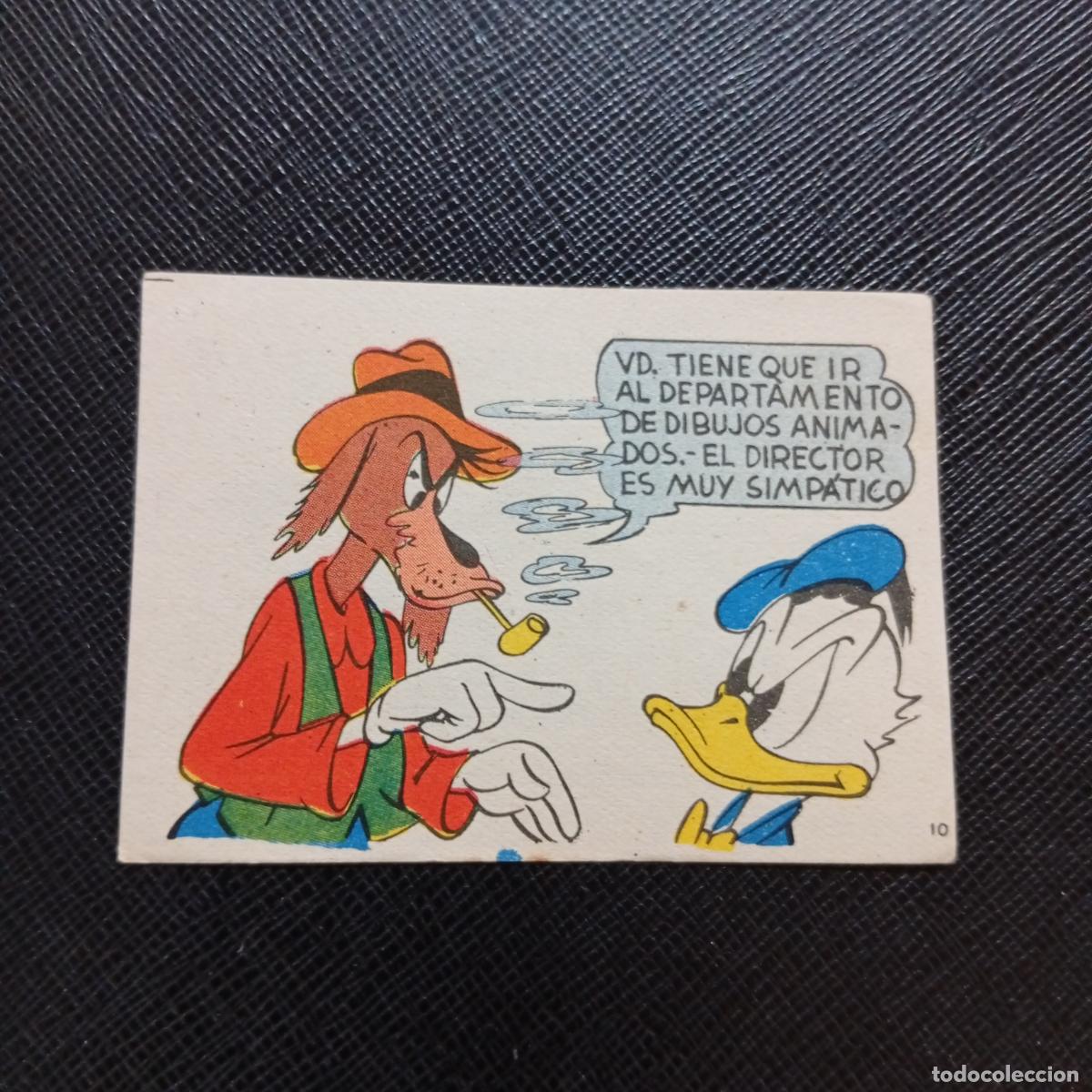 Coleccionismo cromos antiguos: 10 EL PATO DONALD EN HOLLYWOOD CHOCOLATES LLOVERAS DISNEY 1948 CROMO - SIN PEGAR - A214 PG73 B