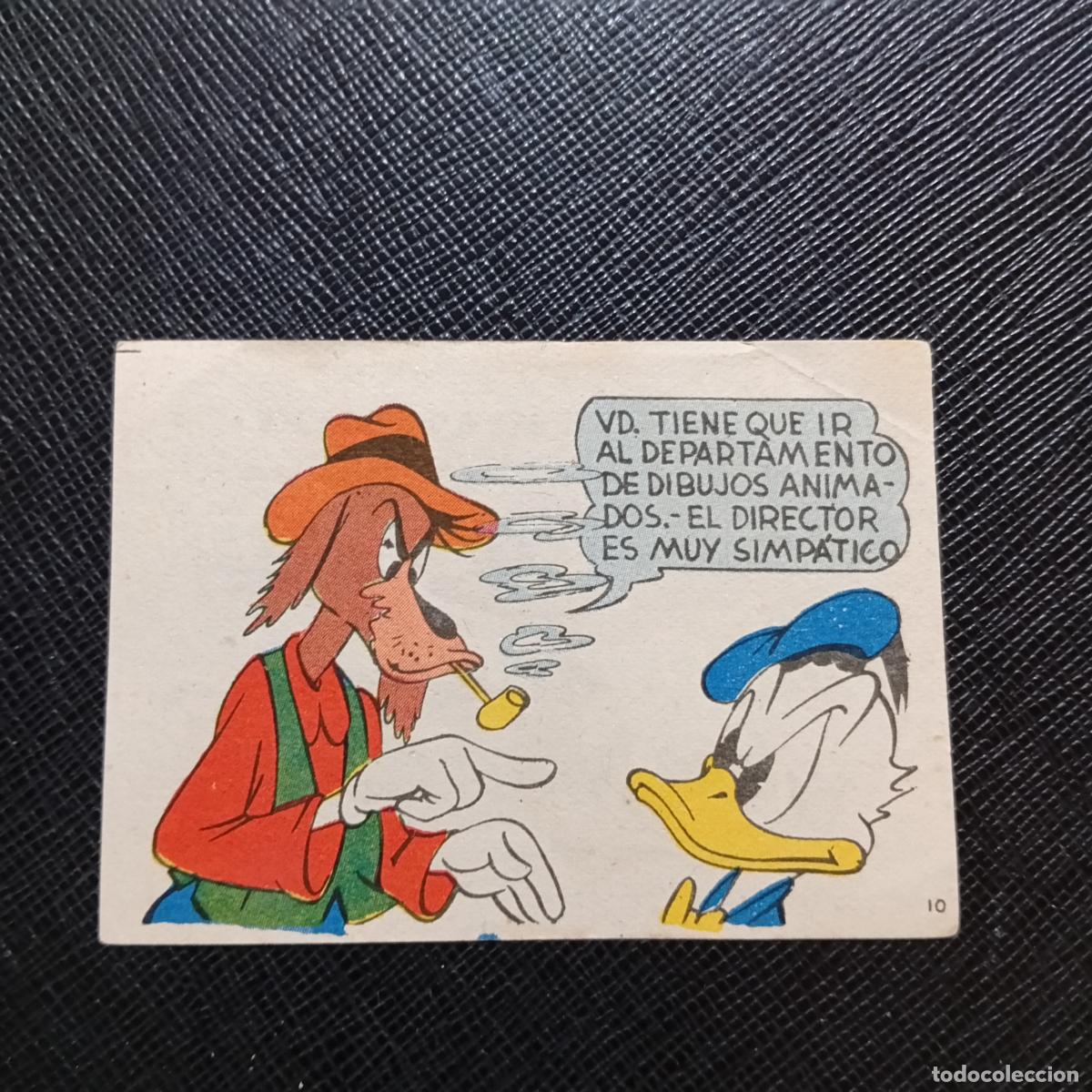 Coleccionismo cromos antiguos: 10 EL PATO DONALD EN HOLLYWOOD CHOCOLATES LLOVERAS DISNEY 1948 CROMO - SIN PEGAR - A214 PG82