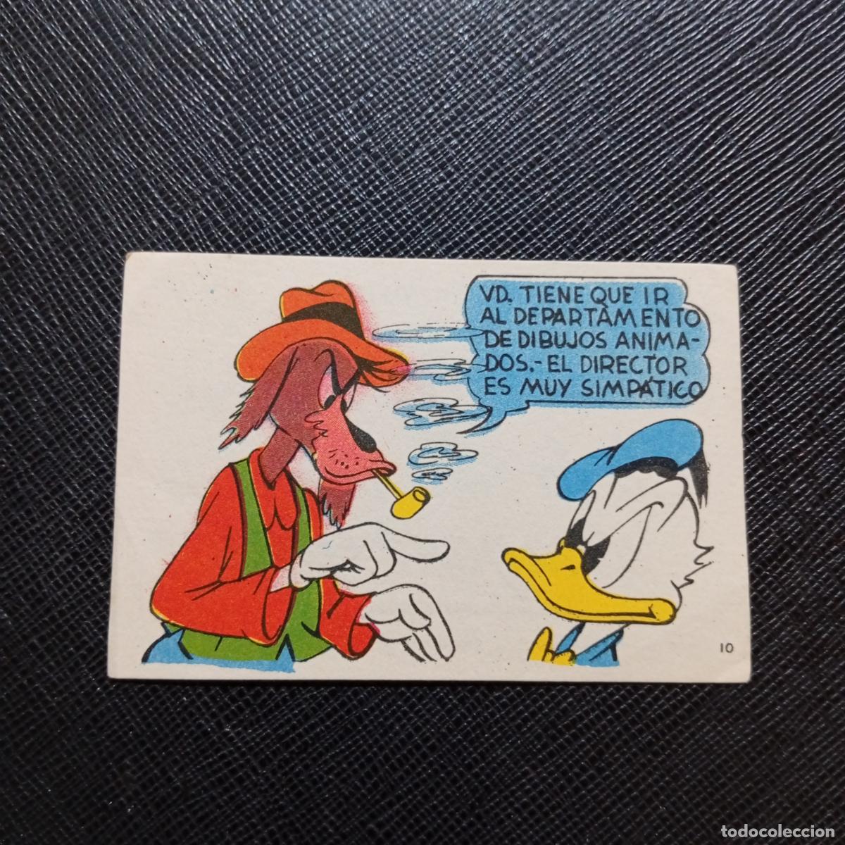 Coleccionismo cromos antiguos: 10 EL PATO DONALD EN HOLLYWOOD CHOCOLATES LLOVERAS DISNEY 1948 CROMO - SIN PEGAR - A214 PG82 B
